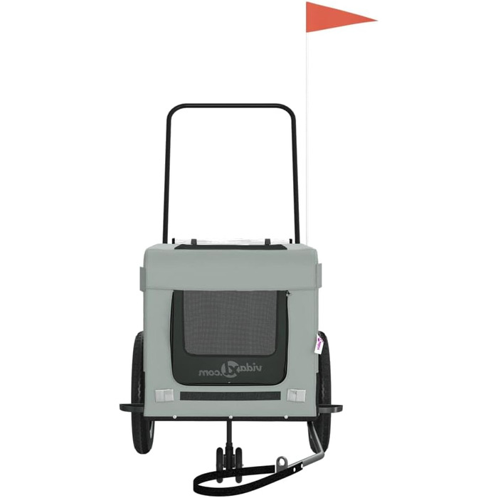 Фahrрадна причіп для собак від vidaXL, 120 x 54.5 x 53 см, сірий