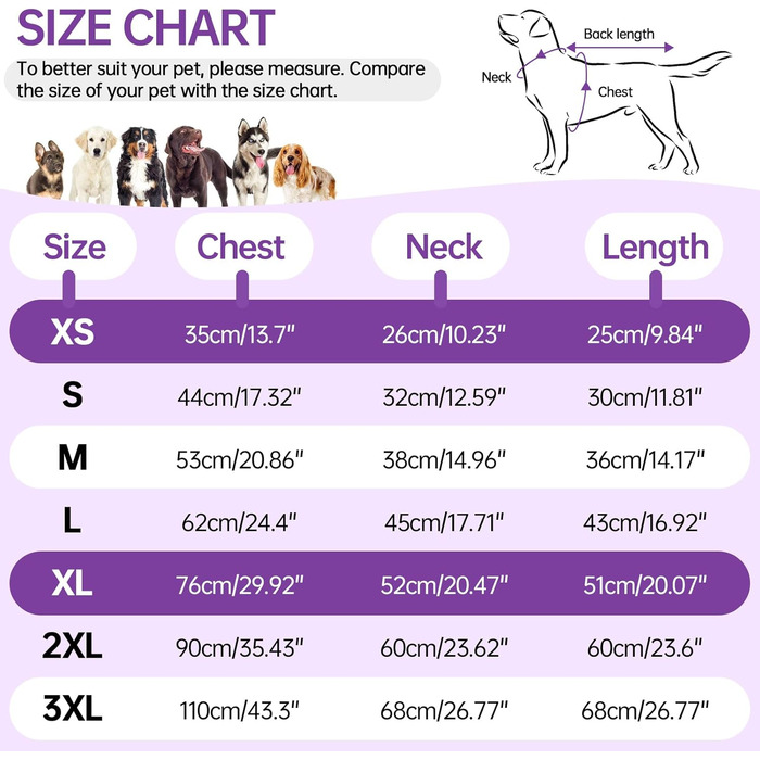 Зимова куртка для собак, тепла, водонепроникна, вітронепроникна, флісова, для прогулянок та походів, XL, фіолетовий