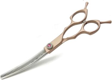 Набір професійних ножиць для грумінгу собак 7 дюймів: прямі, вигнуті, ножиці для розрідження (40%-50%) та ножиці-чіпачки