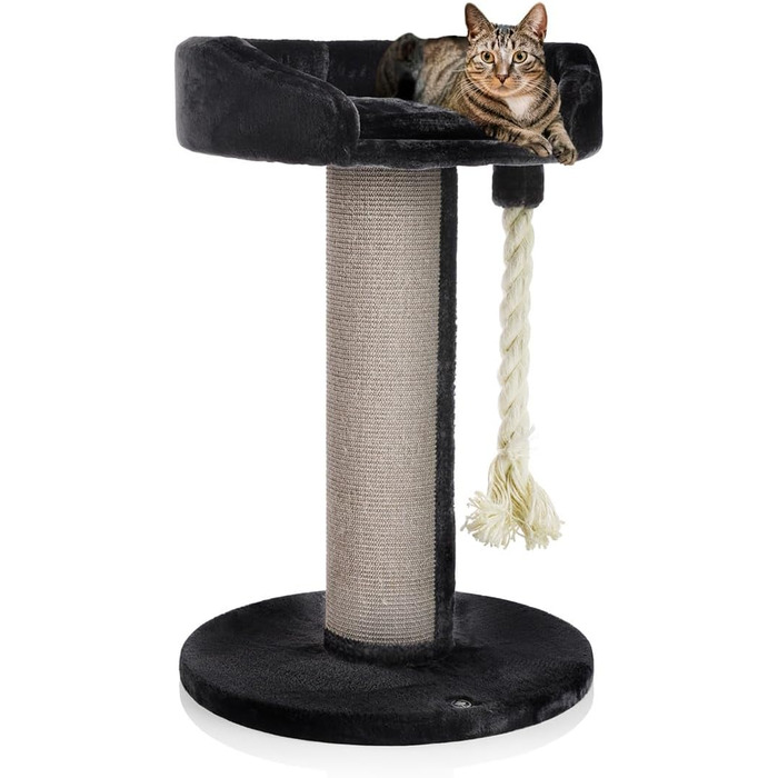 Когтеточка для котів CanadianCat Ontario XXL, 100 см, антрацит, стовпчик Ø 20 см, сизаль