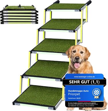 Сходинки для собак у машину: складані, 5 сходинок, до 77 кг, з антиковзким покриттям