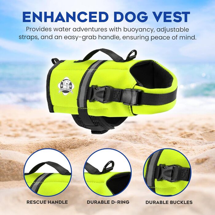 Рятувальний жилет для собак Fido Pet Products, розмір 2XS, жовтий
