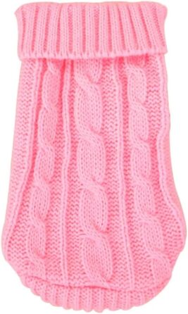 Зимовий пуловер для собак, одяг для домашніх тварин, підходить для маленьких собак, цуценят, котів, в'язаний пуловер, для такс, одяг, для чихуахуа, костюми шнауцерів (зелений, розмір S (8) 2–2,5 кг, зелений (XL(14) 4-7 кг, однотонний)