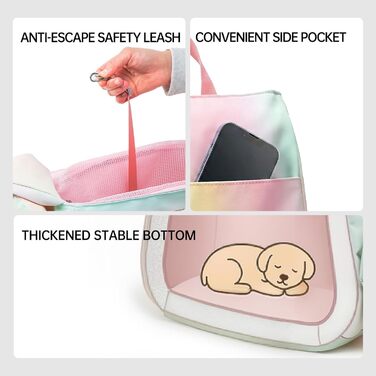 TOUCHDOG Сумка-переноска для собак та котів, рожева, до 6 кг