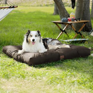 Килимок для собак BEDSURE великих порід, 111x89 см, водонепроникний, коричневий, 10 см заввишки
