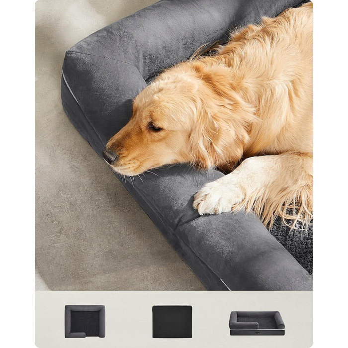 Лежак для собак Feandrea, сірий, 106 x 80 см