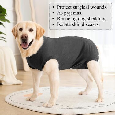 Післяопераційний боді для собак Cyponpy: захист від лизання та ран (L, сірий)