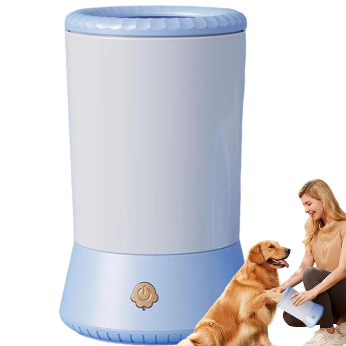 Електрична машинка для миття лап собак та котів, біла, рожева, блакитна