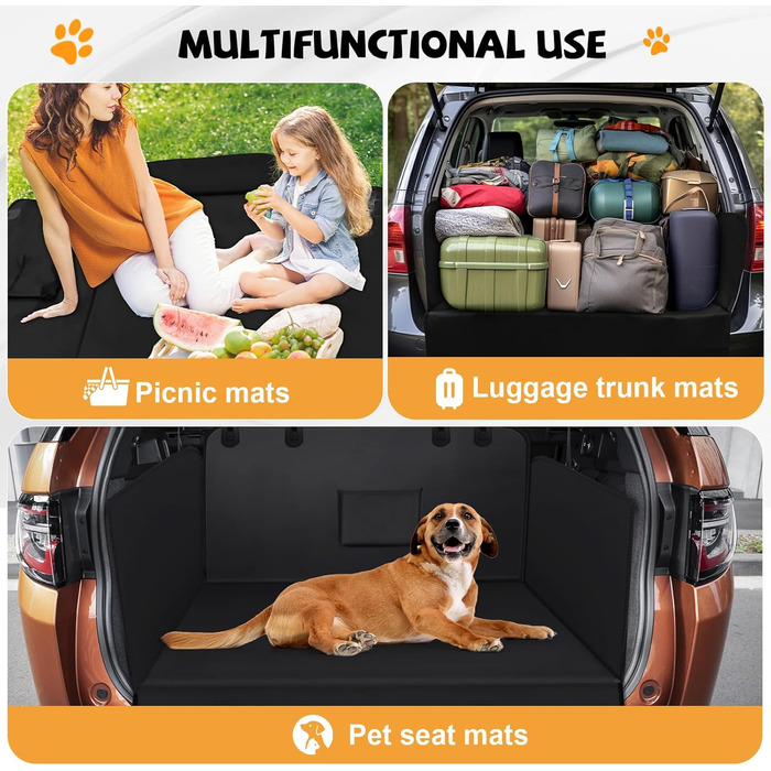 Захист для багажника автомобіля від собаки: універсальний килимок, водонепроникний, стійкий до подряпин, з боковими бар'єрами та захистом краю багажника