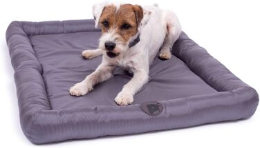 Матрац для собак Petface з memory foam, водовідштовхувальний, сірий, розмір 70 x 43 x 8 см