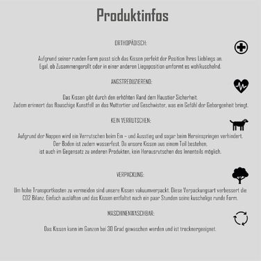 Крісло-лежанка для собак та котів MEDISAFETY Milou, м'яке, кругле, 70 см, бежеве