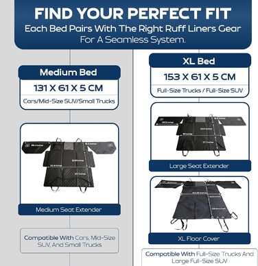 Килимок для собак у машину Ruff Liners, середньо-сірий – відомий з Shark Tank, для середніх сидінь, з неслизьким дном, водонепроникним чохлом, можна прати в машині – килимок для собак, сірий, середній (131 см x 61 см)