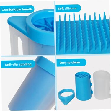 Миска-мийка для лап собак Joygoodta з м'якою силіконовою щіткою, портативна, 360° очищення, для дому