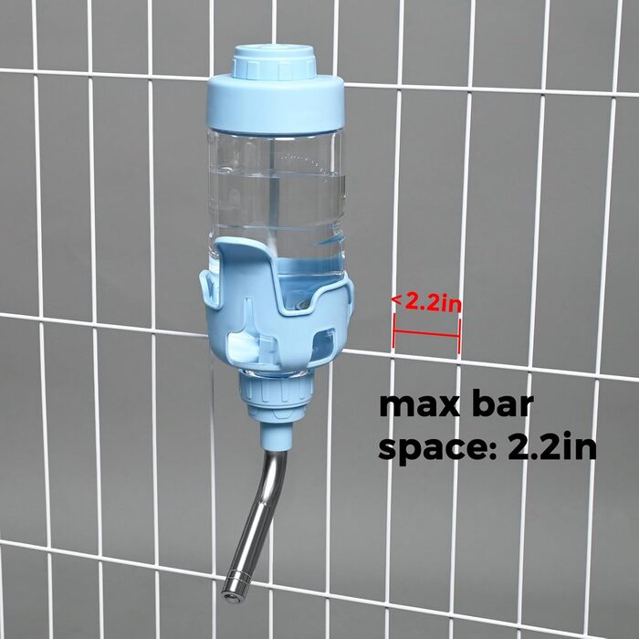 Пляшка для води Vannon для домашніх тварин, 450 мл, BPA-free, захист від протікань, стійка до покусів, для маленьких собак і котів, синя