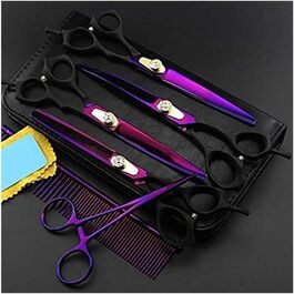 Набір професійних ножиць для собак, з гребінцем, для вирівнювання та стрижки шерсті
