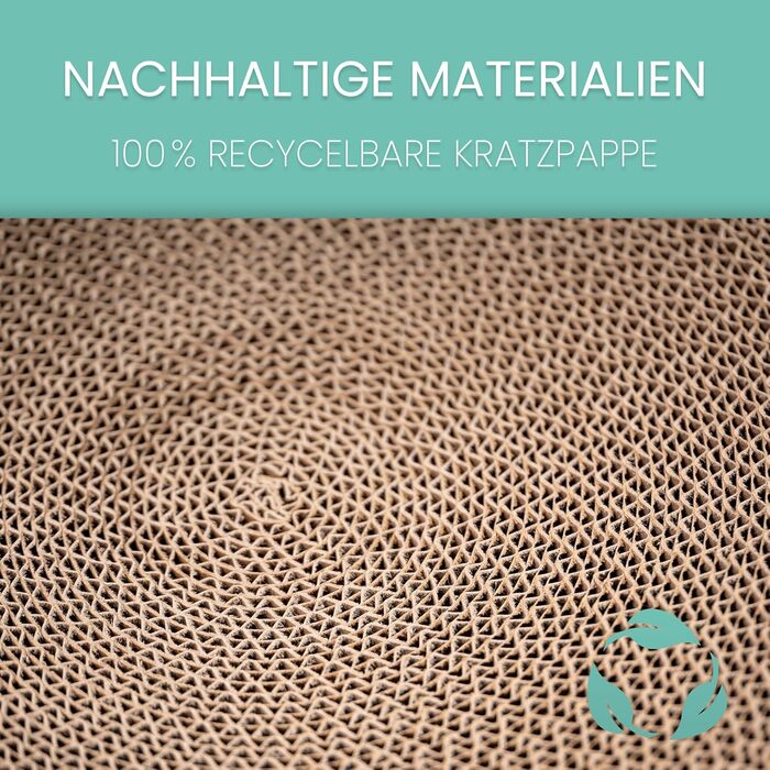 Кігтеточка для котів Petaureus Zylinder з вставкою | Стильна та екологічна | Ø 40 см | Крізь-картон з змінним вкладишем