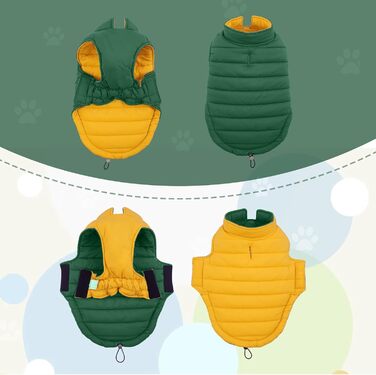 Зимовий теплий дощовик для собак великих порід Lelepet, XL (зелений)