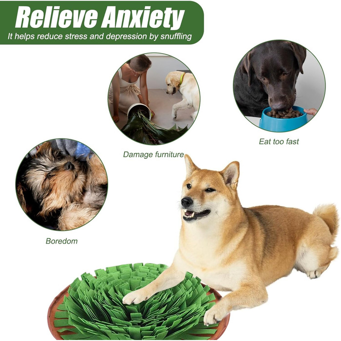 Schnüffelmatte для собак: інтерактивна килимок для годування, навчання та розваг. Матеріал: зелений