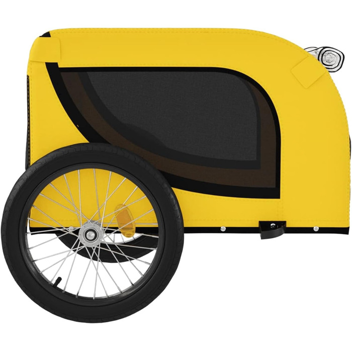 Ферштрайт Причіп для велосипеда, переноска для собак, вантажний причіп, 45 кг, Oxford-Gewebe, 136 x 69 x 73.5 см, жовтий