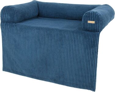 Килимок для собак Velinda: лежанка, софа, захист дивану (темно-синій, Cord)