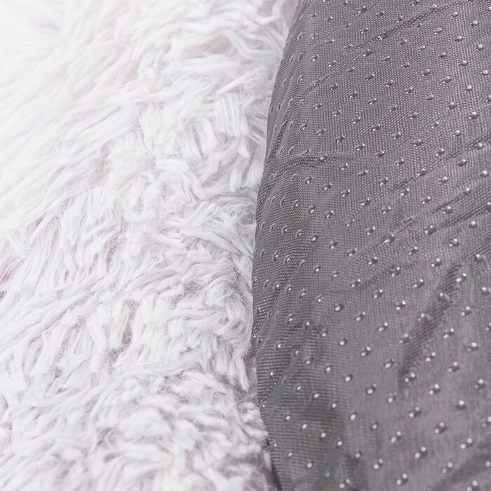 М'яке ліжко для собак Ceddie - кругленьке гніздечко для сну | діаметр 100 см, сірий світлий