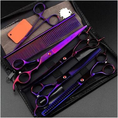 Професійні ножиці для собак, вигнуті ножиці, ножиці для стрижки шерсті собак, набір з нержавіючої сталі, підходять для стрижки шерсті тварин