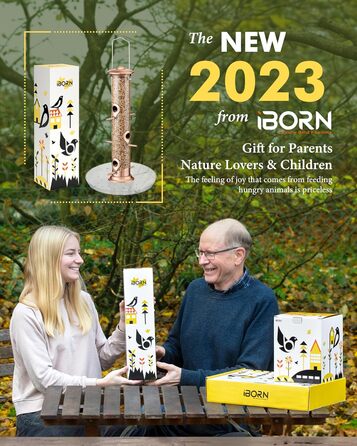 Годівниця для птахів iBorn з 6 місцями для посадки, алюмінієва, 38 см (з підносом 35 см)