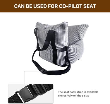 Автокрісло для собак Strusery, до 6 кг, блакитне, знімається та періться, з неслизьким дном та ременем безпеки