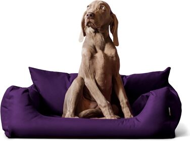 Tierlando® NEMO - лежанка для собак з оксфорду 600D, з м'якою знімною матрацом та пральним чохлом, для собак середніх та маленьких порід, 65x50 см, фіолетовий колір