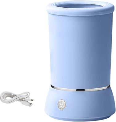 Електричний очищувач лап для тварин: автоматичний мийний стаканчик з акумулятором, м'яка силіконова щітка для собак та котів (Sky Blue)