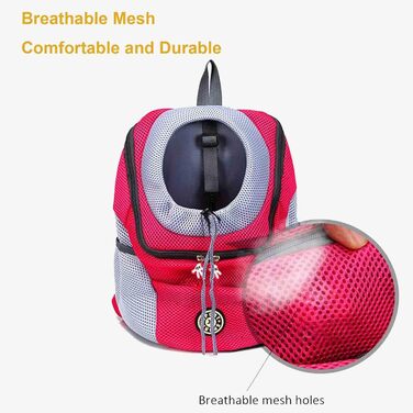 Рюкзак для кота/маленької собаки, до 3 кг, дихаючий, регульований, рожевий