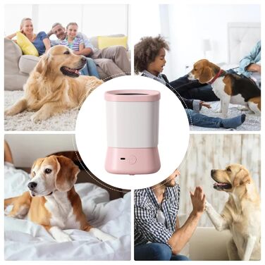 Автоматичний очисник лап для собак | Набір для миття лап тварин (Рожевий)