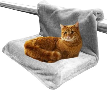 Кішка/Собака, тепле ліжко для батареї опалення, міцний металевий каркас, до 5 кг, сірий колір