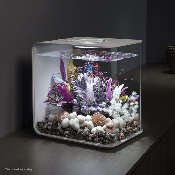 Акваріум biOrb FLOW 30 LED білий 30 л з акрилу, комплект із фільтром, LED-підсвіткою, ґрунтом і аератором, прямокутний дизайн