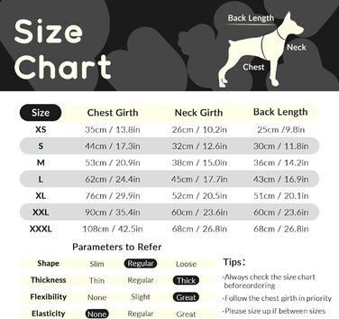 Теплий зимовий одяг для собак великих порід: куртка-манта з флісу, чорного кольору, водонепроникна та вітронепроникна, з блискавкою (XL, M (обхват шиї 38 см, обхват грудей 53 см))