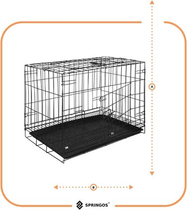 Клітка для гризунів SPRINGOS з двома дверцятами, 60 x 50 x 42 см