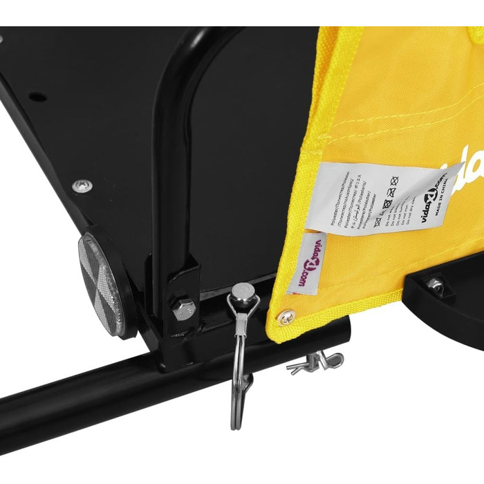 Причіп для собак, причіп-транспортер для домашніх тварин, велосипедний причіп, жовтий, Oxford, для покупок, відпочинку, велопоїздок