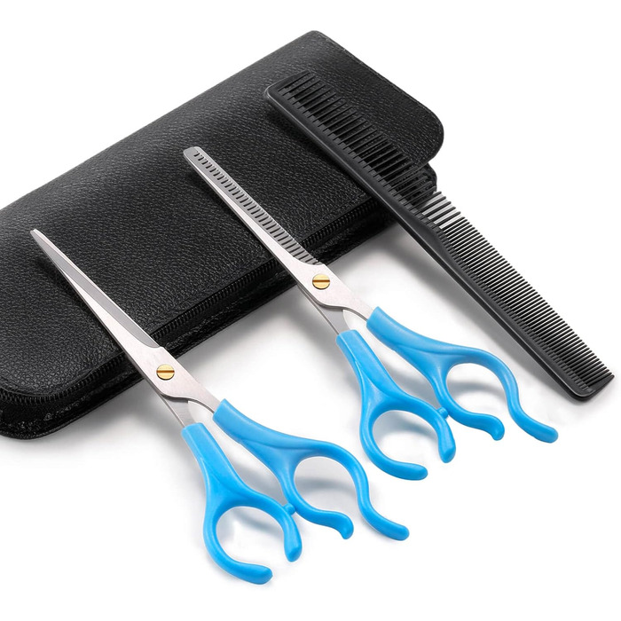Професійний набір для грумінгу собак: ножиці, ножиці для вирівнювання, гребінець для догляду за шерстю