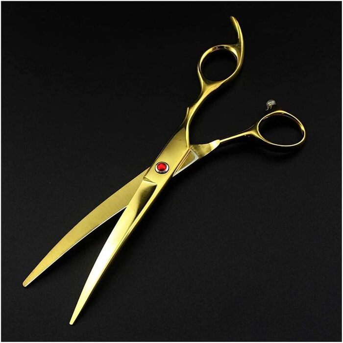 Професійні ножиці для собак, вигнуті ножиці для стрижки шерсті, регульований набір ножиць з нержавіючої сталі, для догляду за шерстю тварин