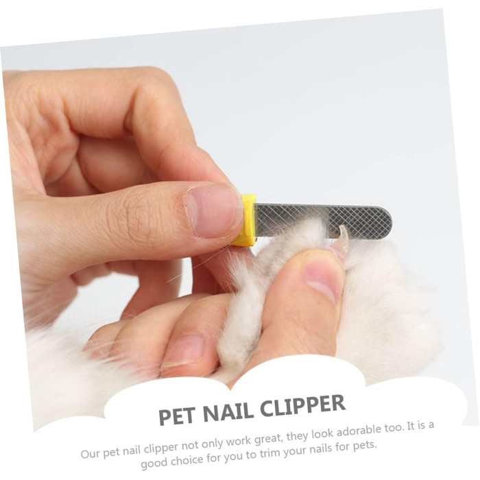 Безпечний тример для кігтів собак та котів BESPORTBLE з LED-підсвічуванням (14x5x2 см, жовтий)