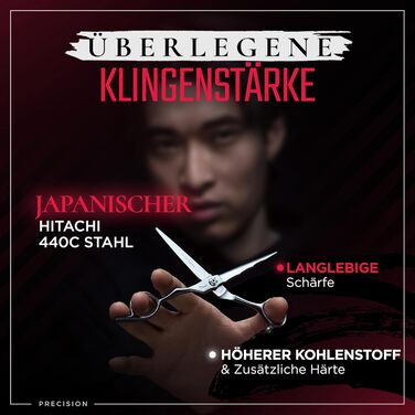 Професійна фризьорська ножиці Fagaci 6 дюймів з японської сталі для точного зрізу волосся, ножиці для волосся з лезами гострого як бритва, довговічні