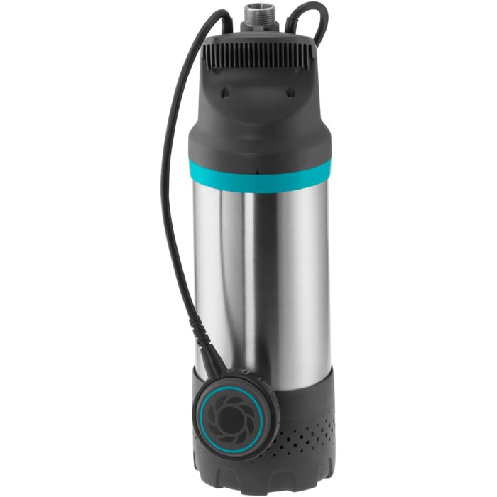 Занурювальний насос Gardena 5900/4 inox для чистої води, 5900 л/год, з фільтром та захистом від сухого ходу, тиха робота