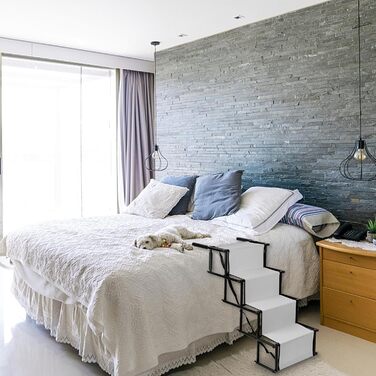 Рампа для собак Homewell - складана, до 70 кг, регульована, сіра