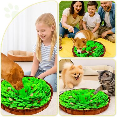 Schnüffelmatte для собак великих порід та силіконова липка поверхня, інтерактивна іграшка-головоломка, щоб зайняти, розвинути когнітивні навички та повільне годування. Комплект: 2 килимки для нюхання (76,2 x 45,7 см та 48,3 x 48,3 см) + 1 липка поверхня (