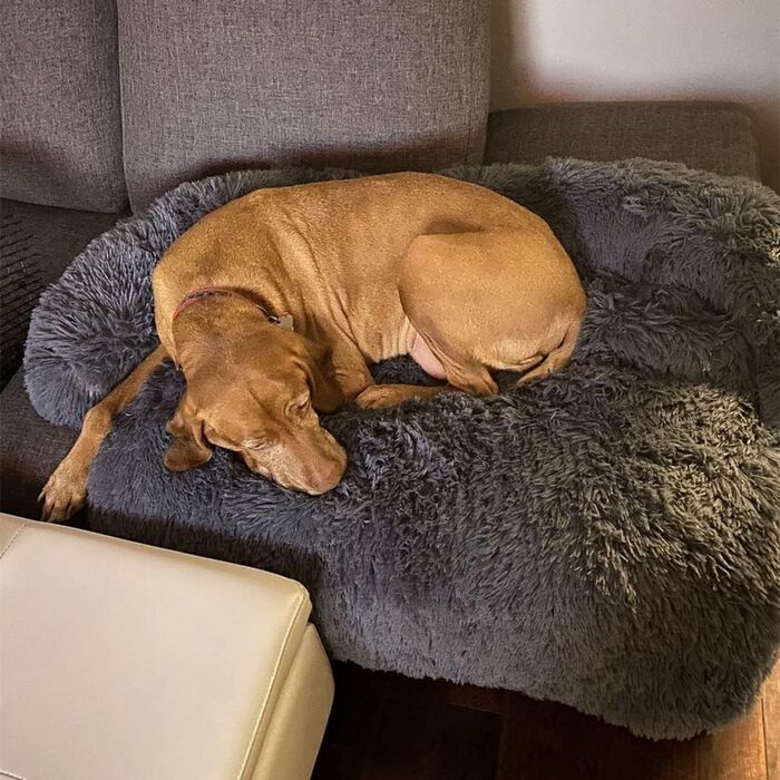 М'яка підстилка для собак та котів, підстилка-лежанка для собак, лежанка для котів, підстилка в переноску, розмір M, темно-сірий колір