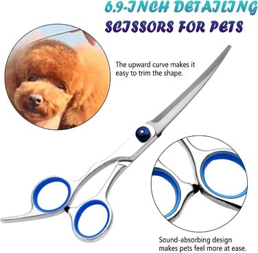 Набір ножиць для грумінгу собак та котів, ножиці для догляду за шерстю домашніх тварин