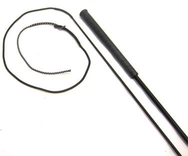 Вертикальна батогом для коней 120/100 см - 3 кольори, для роботи на землі, верхової їзди, свободи, чорний колір, довжина 100 см