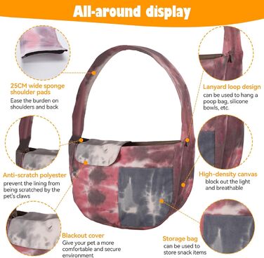 Сумка-переноска для тварин Huilin Technology, рожева, для котів та собак, для прогулянок та подорожей