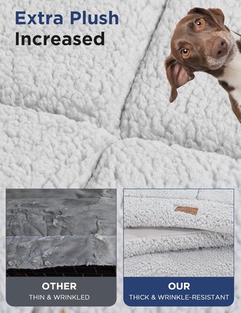 Практичне собаче ліжко для великих собак, 111.8 x 81.3 см, сіре. Зручне, м'яке, для дому та вулиці, двостороннє, з м'яким наповнювачем.