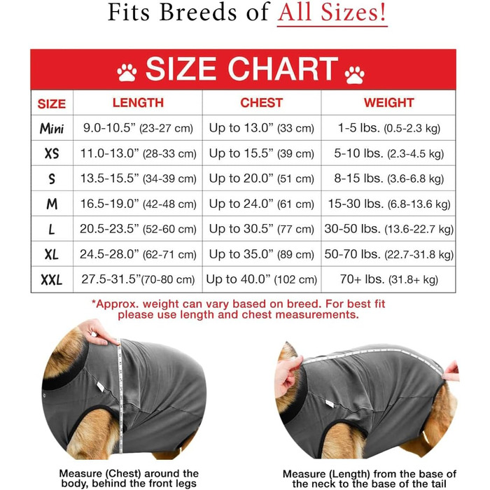 Захисний боді для собак після операції (кастрація/стерилізація), альтернатива нашийнику, сірий, 2XL